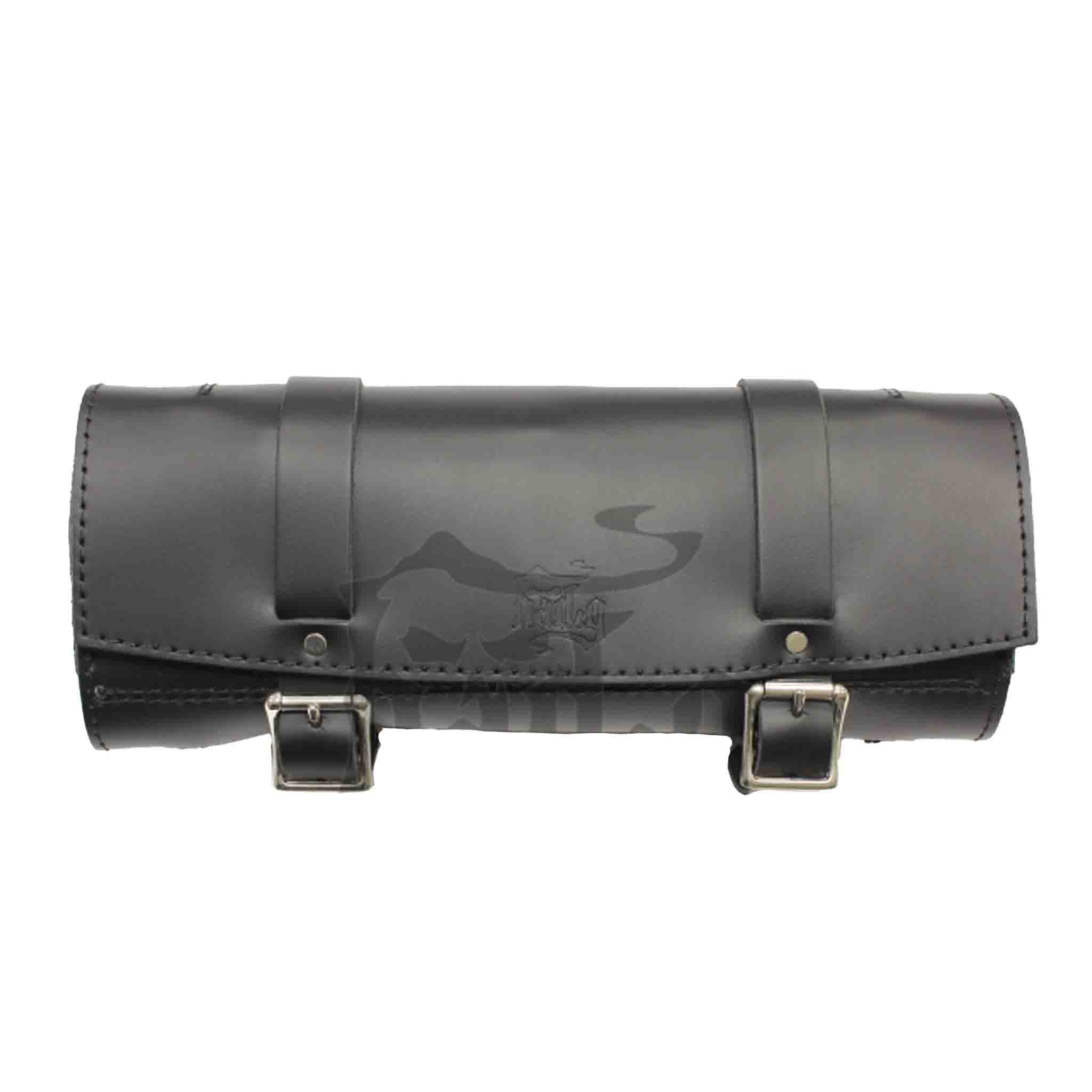 Upgrade your ride with the MT02 tool roll / fork bag. Hand crafted in USA with premium leather and top quality hardware. Durable and stylish, it's the perfect fit for your motorcycle.